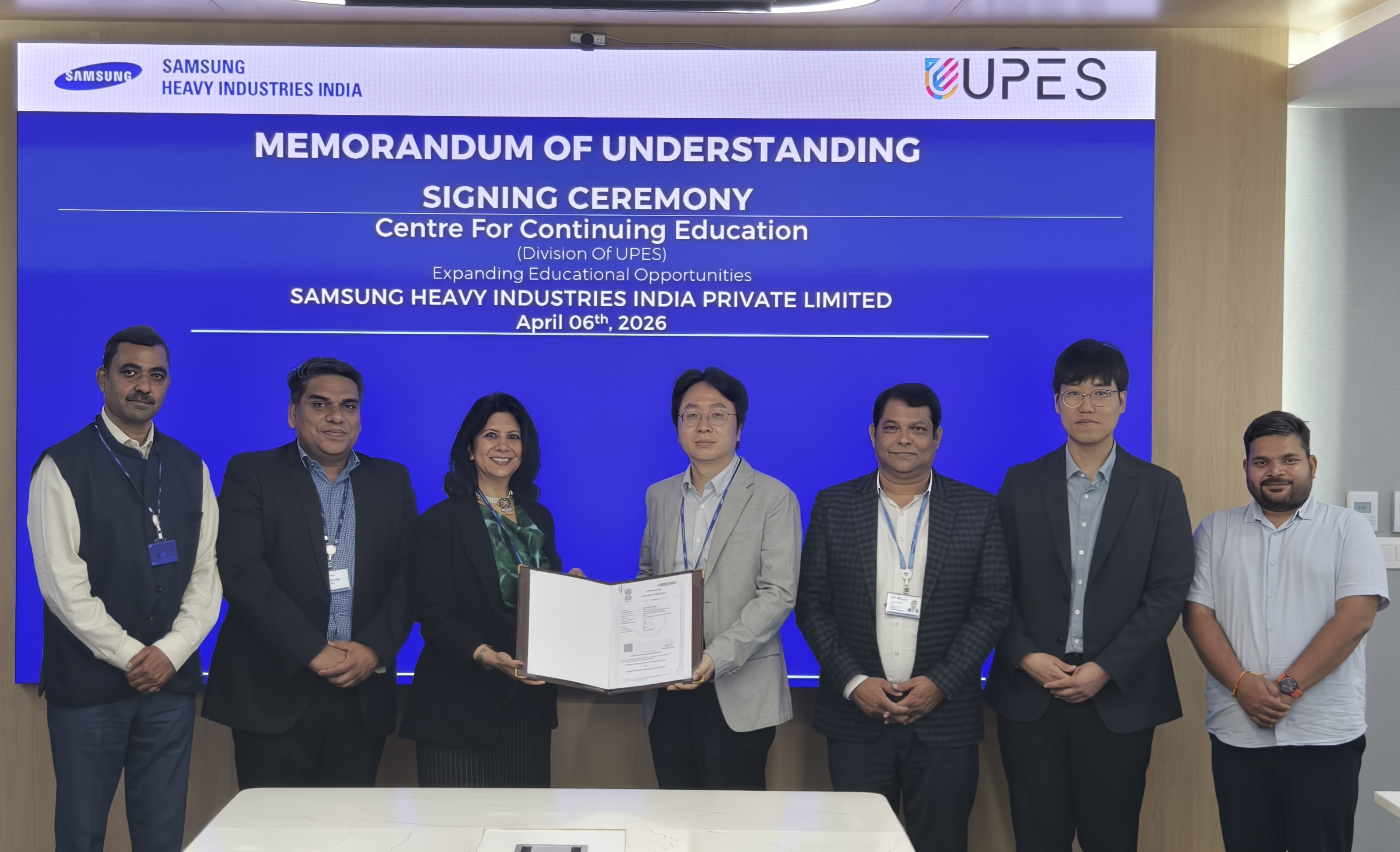 UPES Powers Work-Integrated Learning for the Leadership at Samsung Heavy Industries India